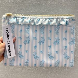 Stoney clover lane high tea printed ruffle flat pouch, fine China